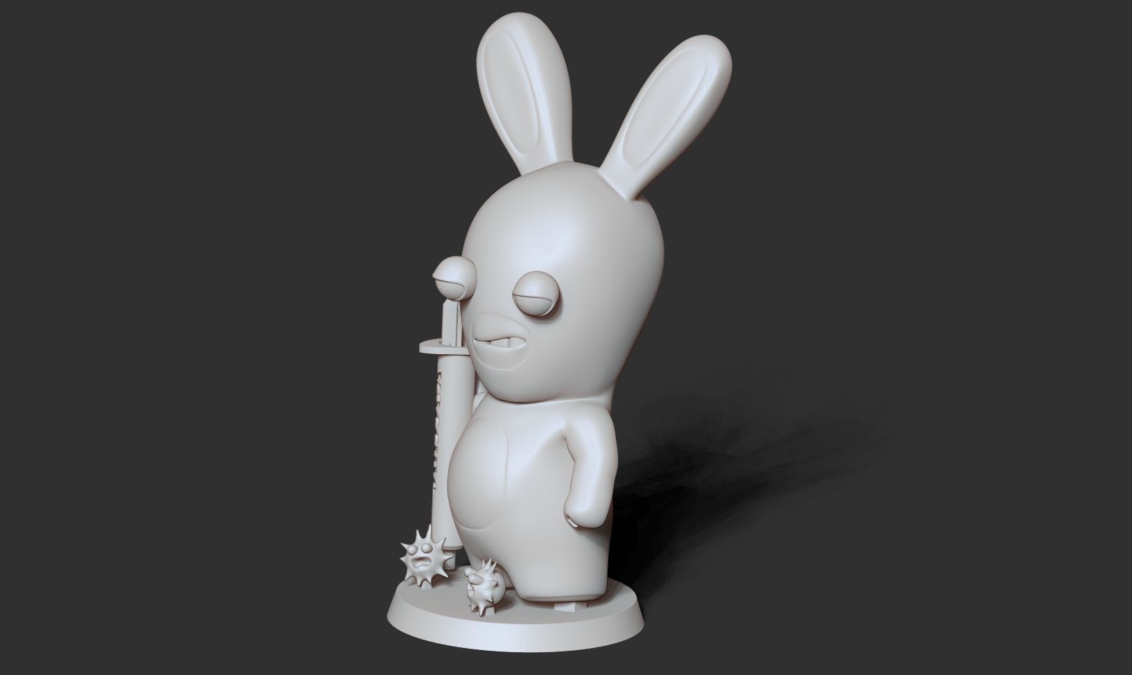 Rabbids bunny holding bottle of medicine Free 3D print model_16