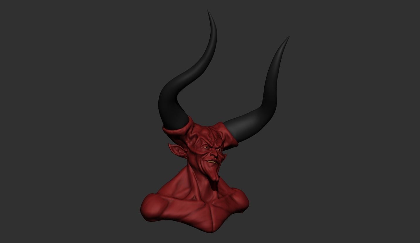 Lord of Darkness Bust 3D print model_2