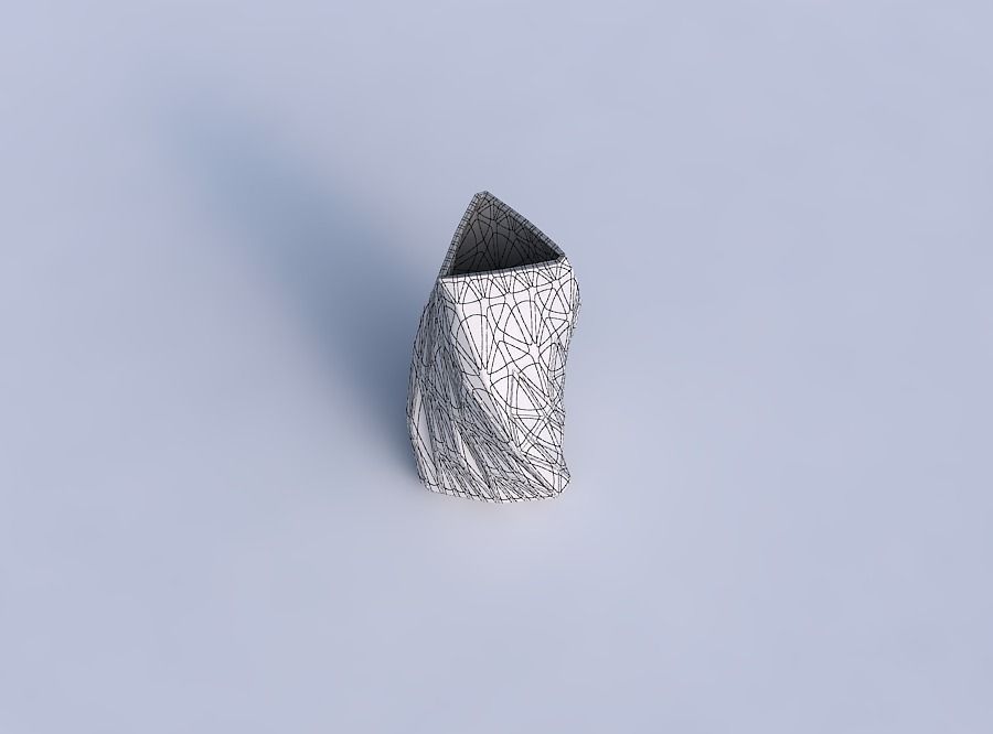 Vase twist triangle with partial random triangle plates 3D print model_6