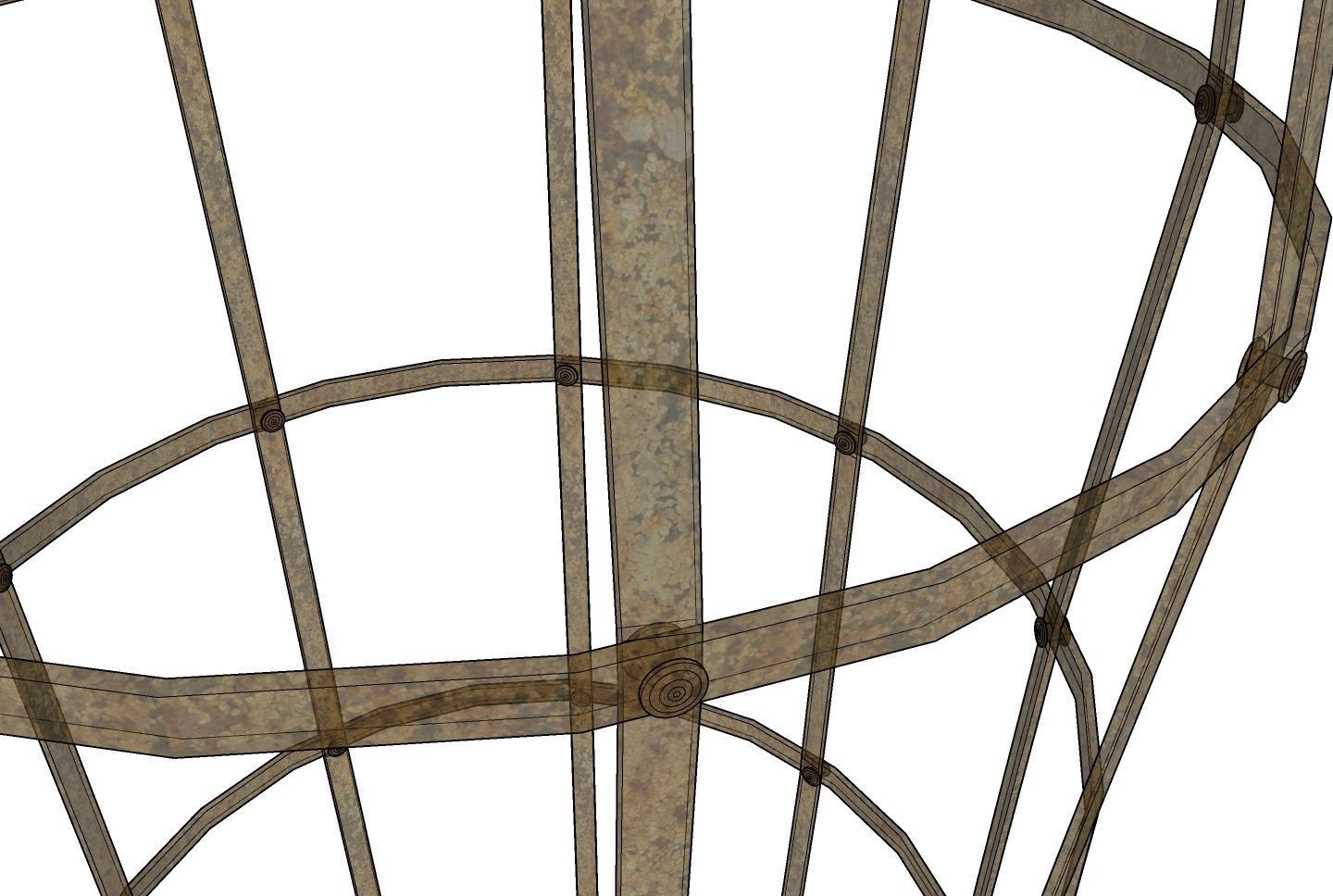 Steel cage for torture people 3D model_12