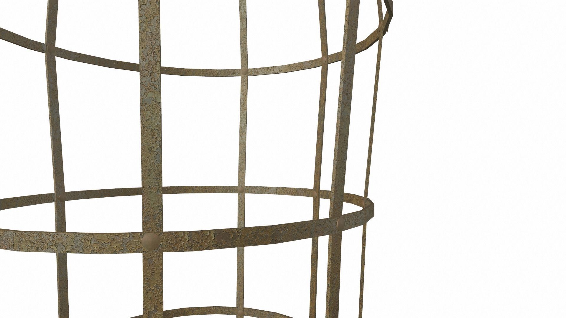 Steel cage for torture people 3D model_18