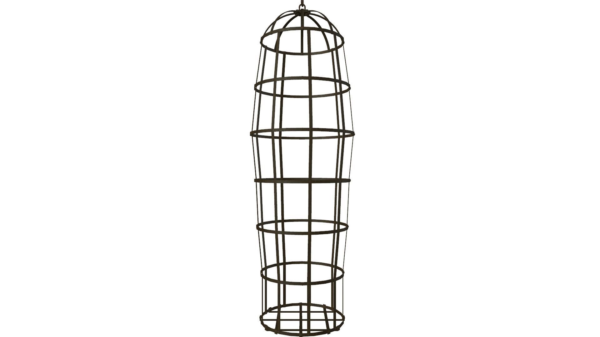 Steel cage for torture people 3D model_16
