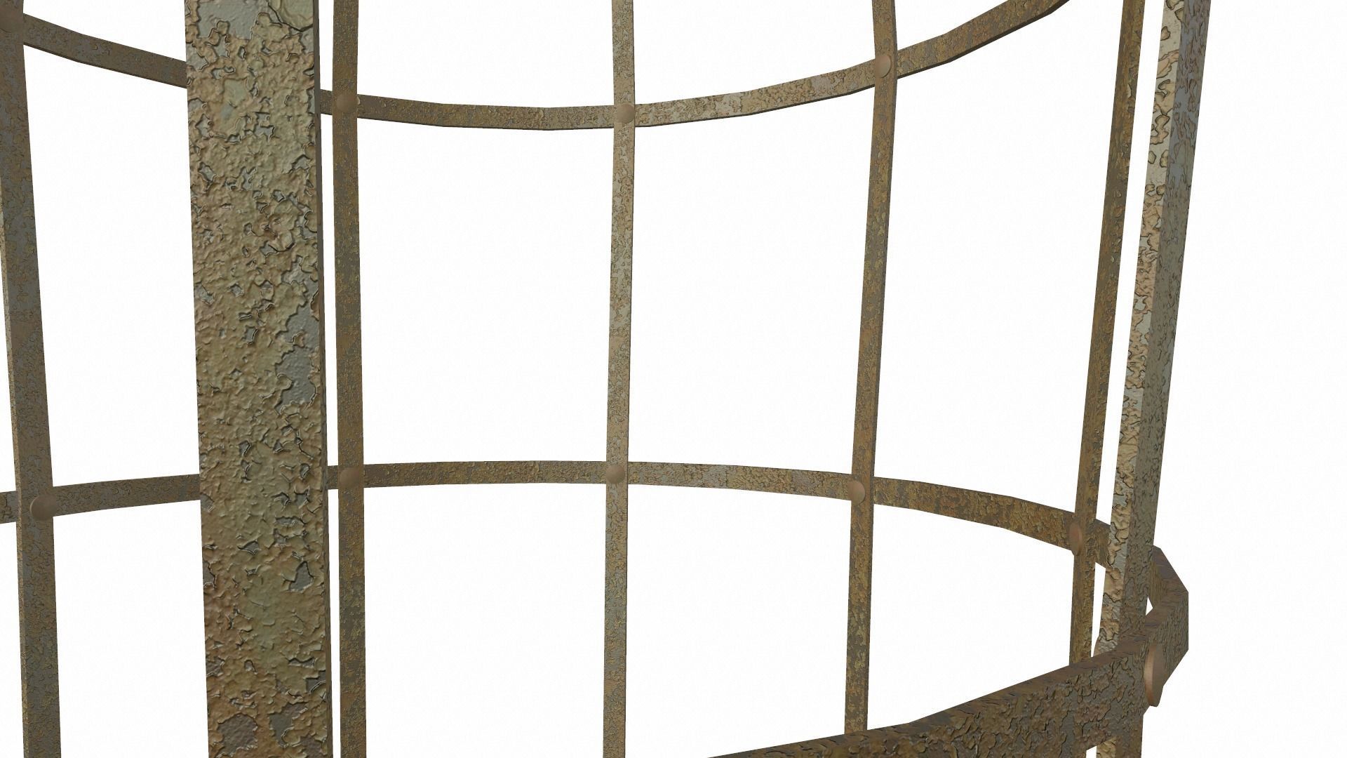 Steel cage for torture people 3D model_19