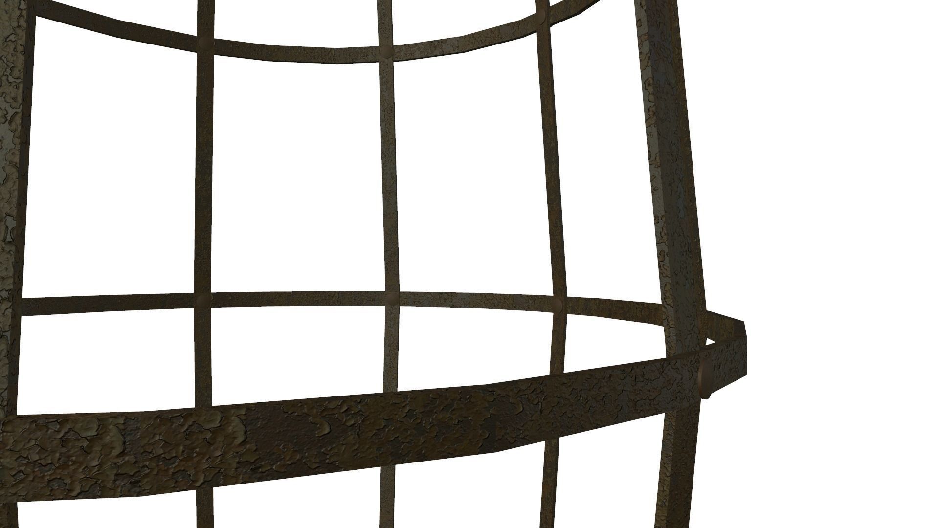 Steel cage for torture people 3D model_14