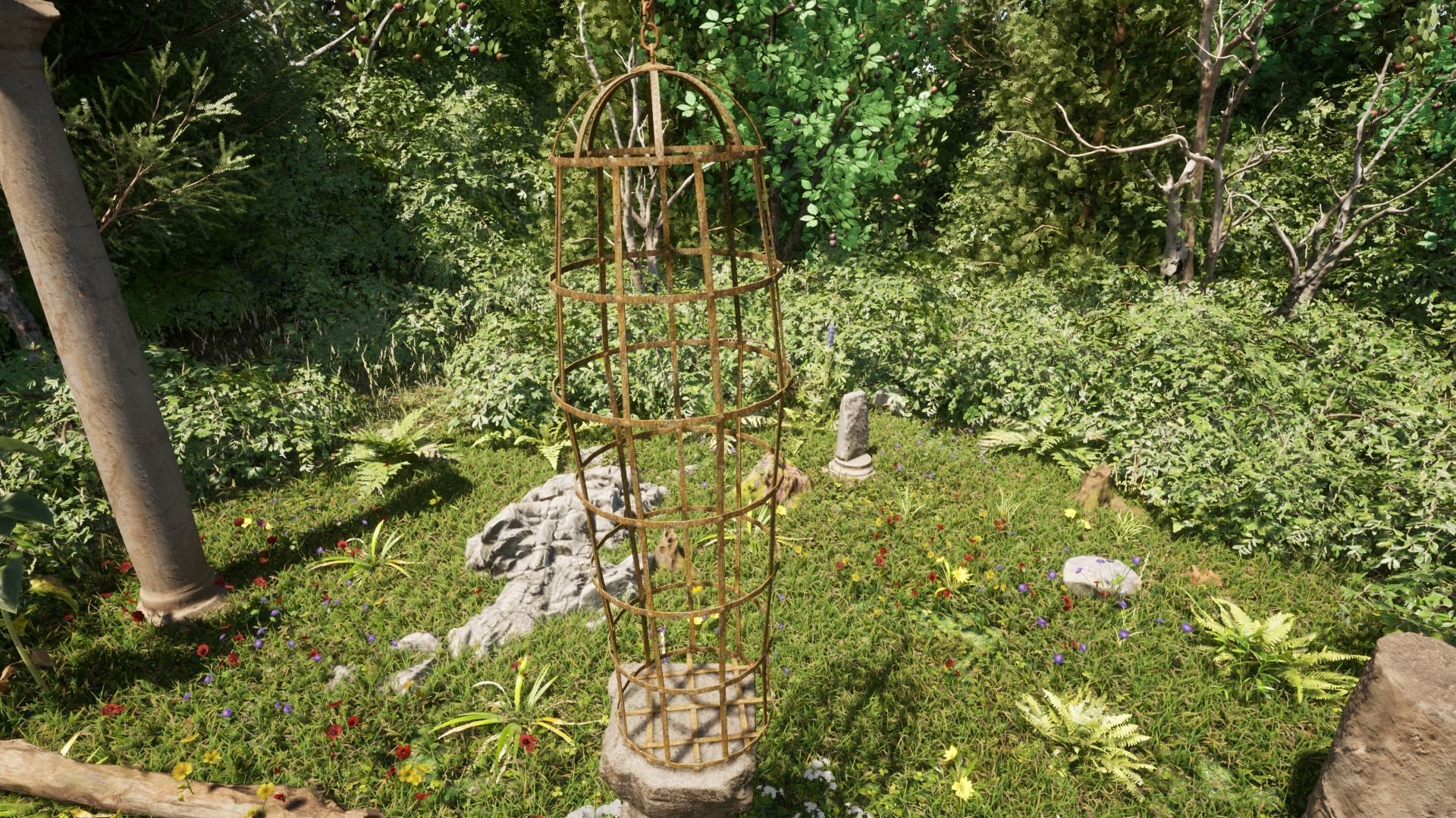Steel cage for torture people 3D model_8
