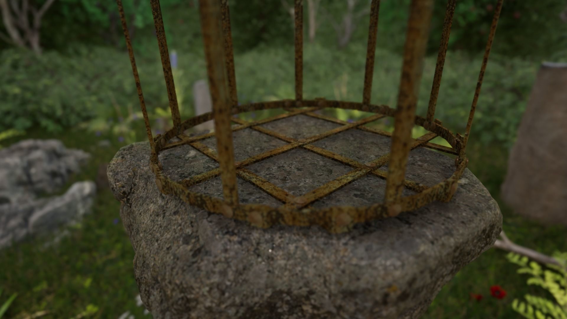 Steel cage for torture people 3D model_7