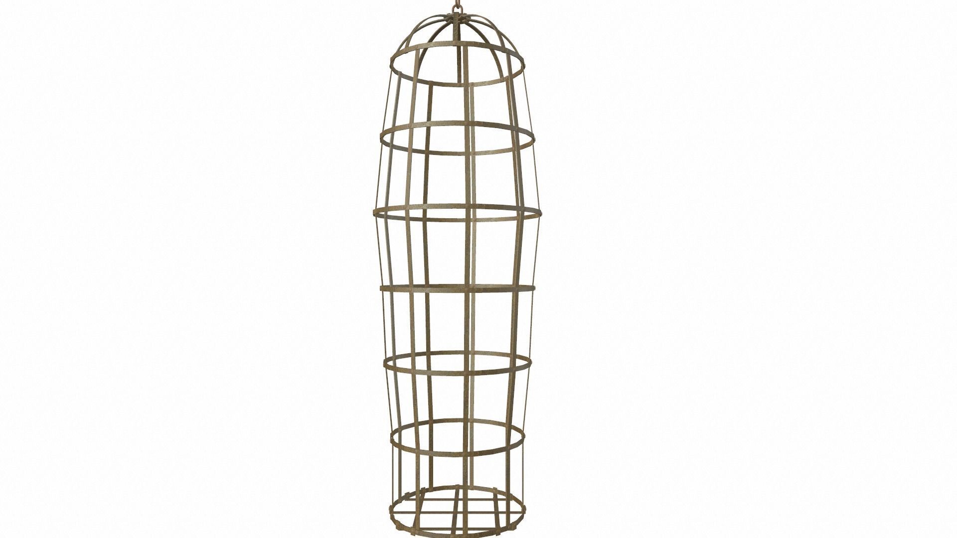 Steel cage for torture people 3D model_17