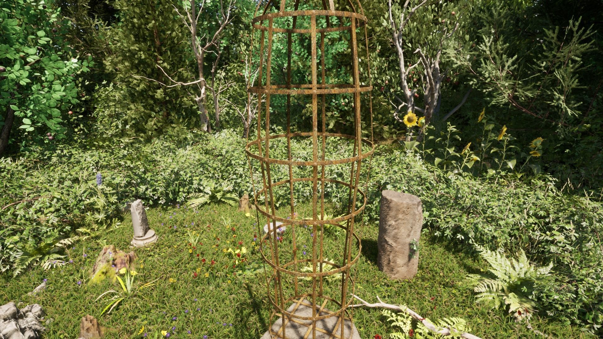 Steel cage for torture people 3D model_6