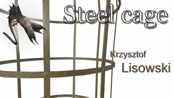 Steel cage for torture people 3D model