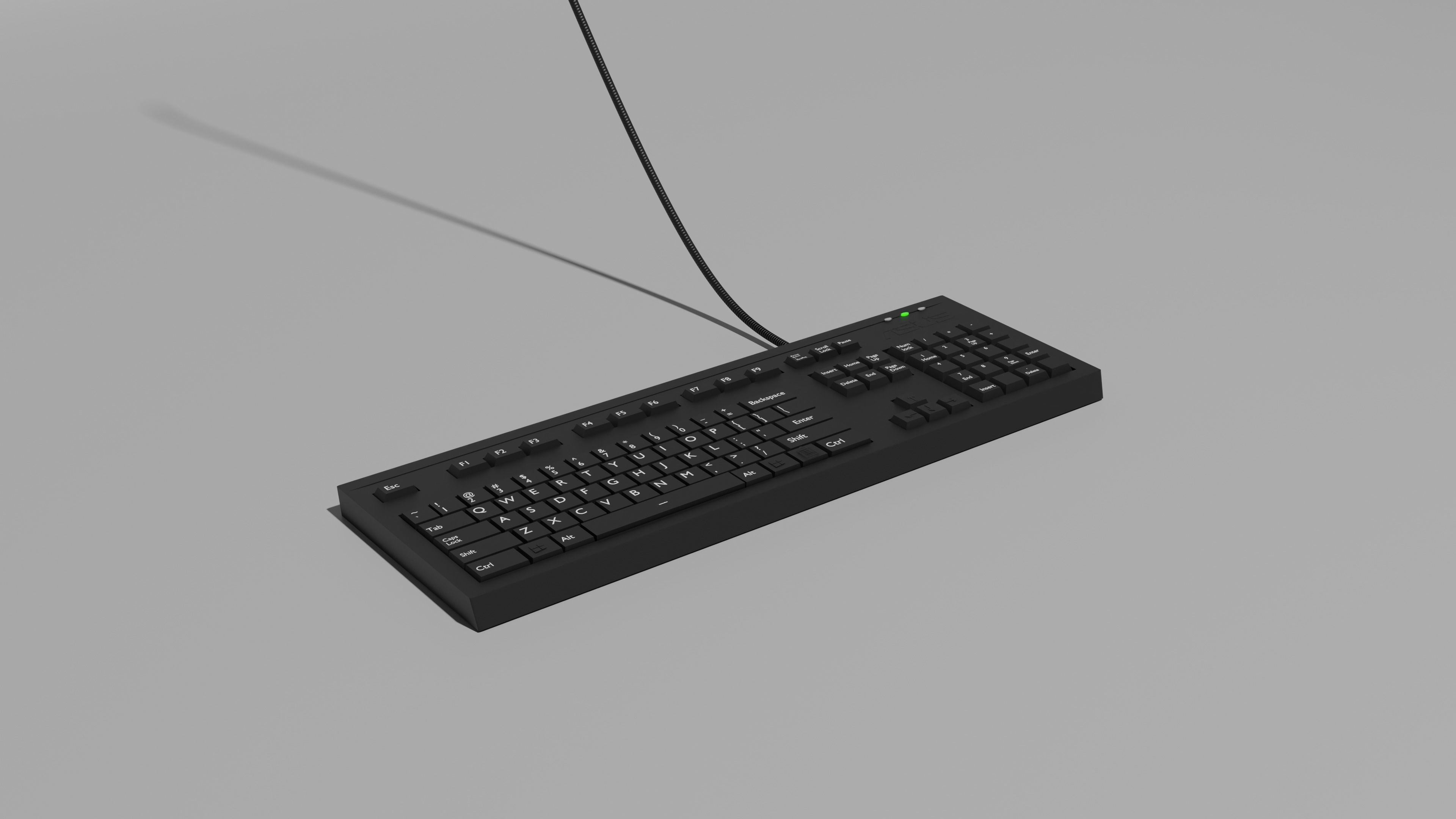 Keyboard Asus Keys Low-poly 3D model_1