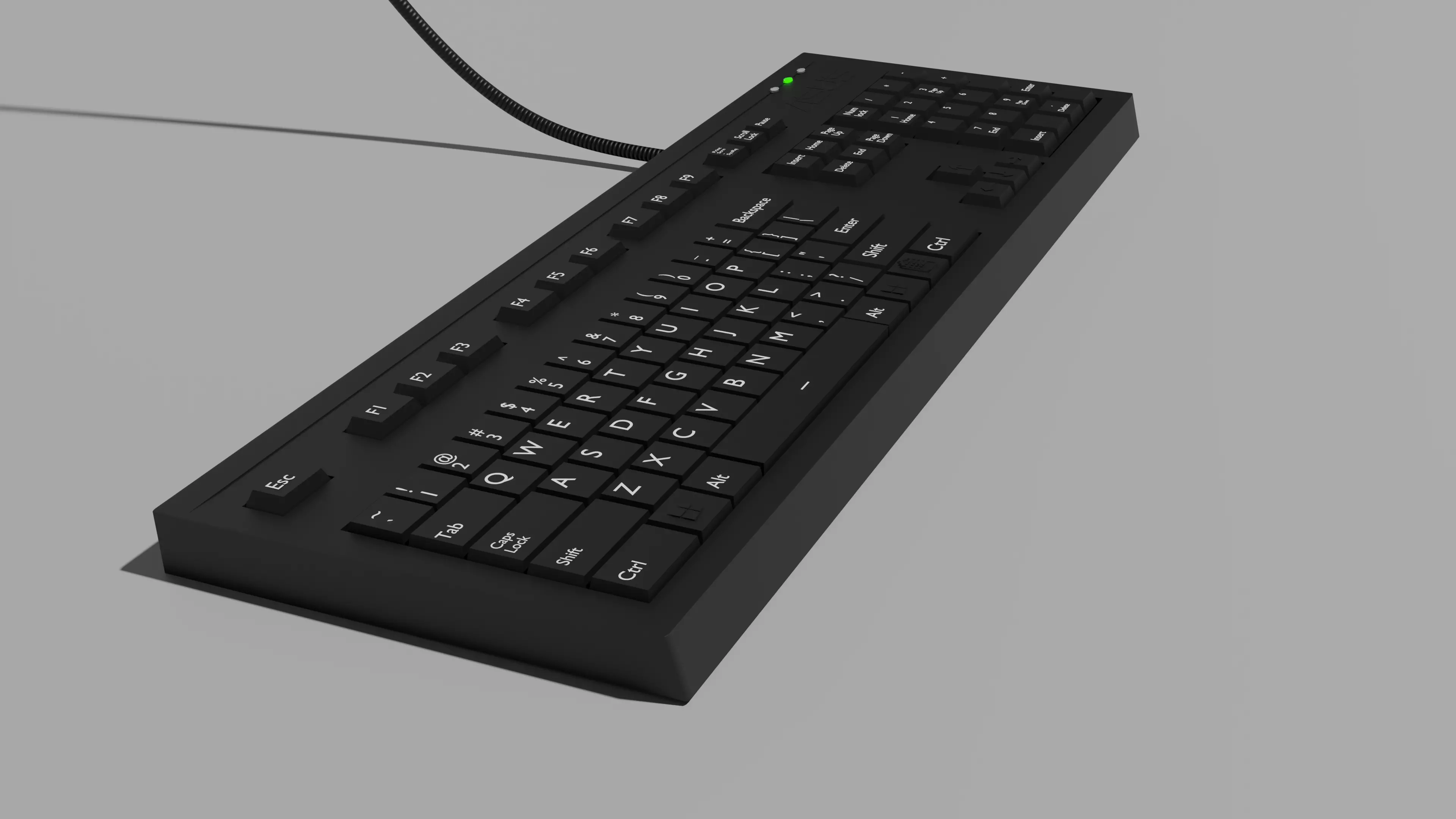 Keyboard Asus Keys Low-poly 3D model_0