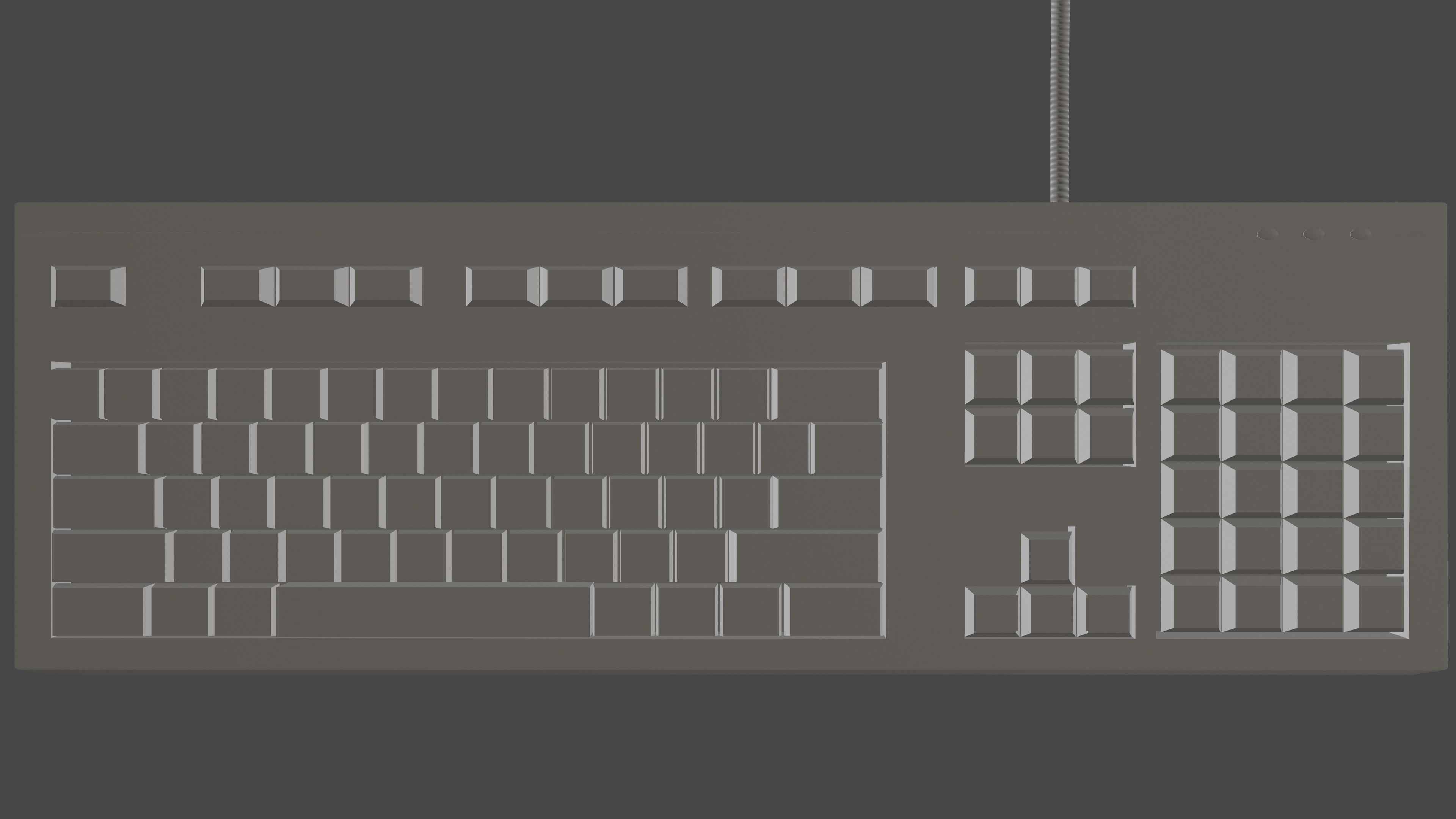 Keyboard Asus Keys Low-poly 3D model_7