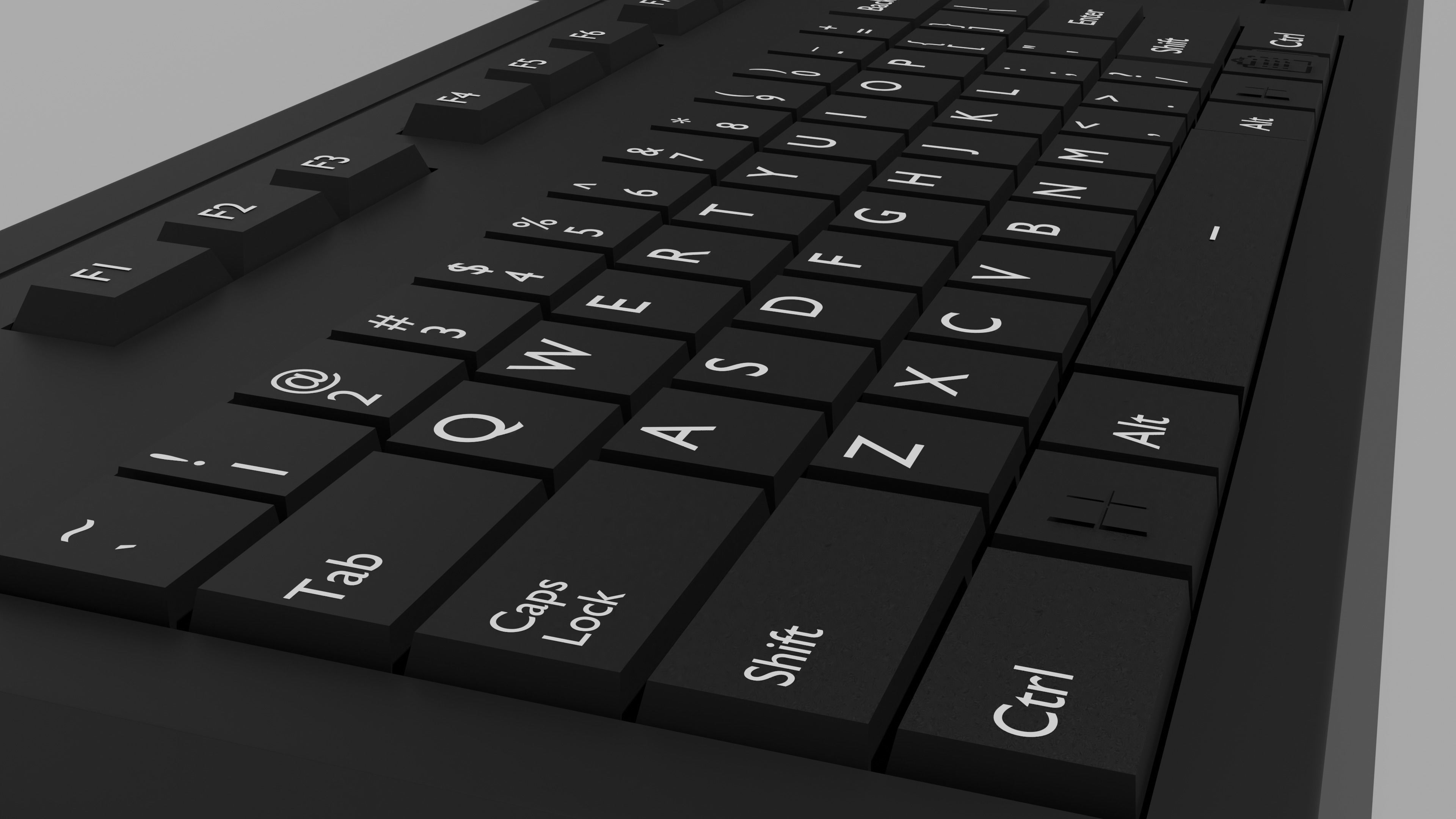 Keyboard Asus Keys Low-poly 3D model_2