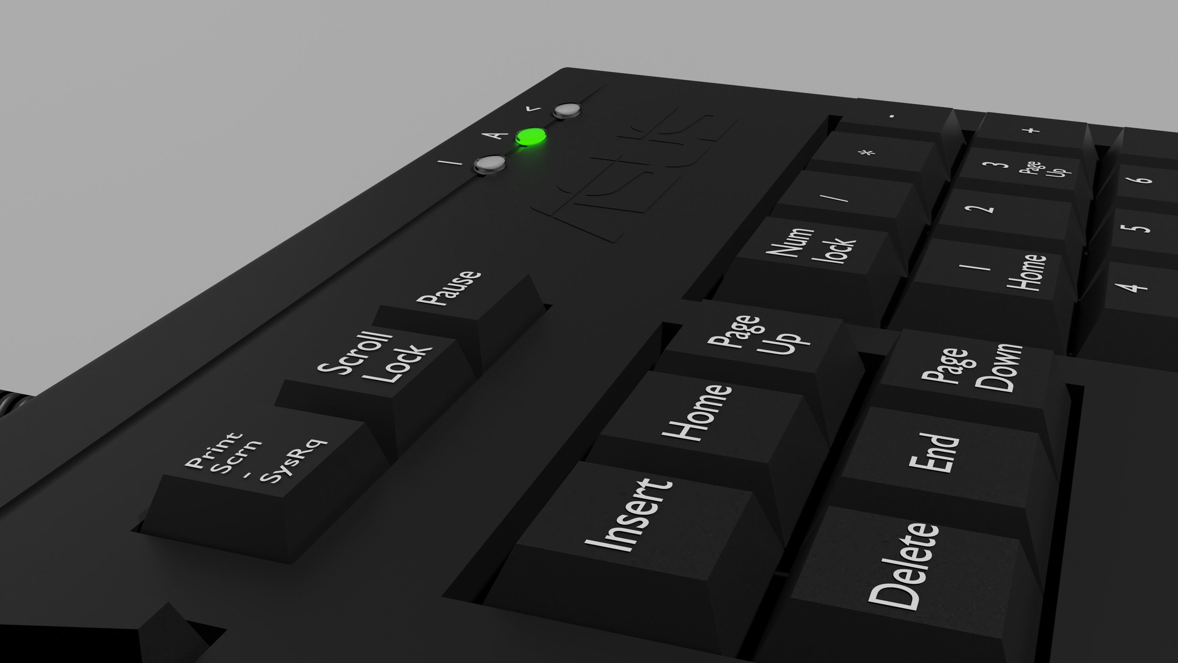 Keyboard Asus Keys Low-poly 3D model_3