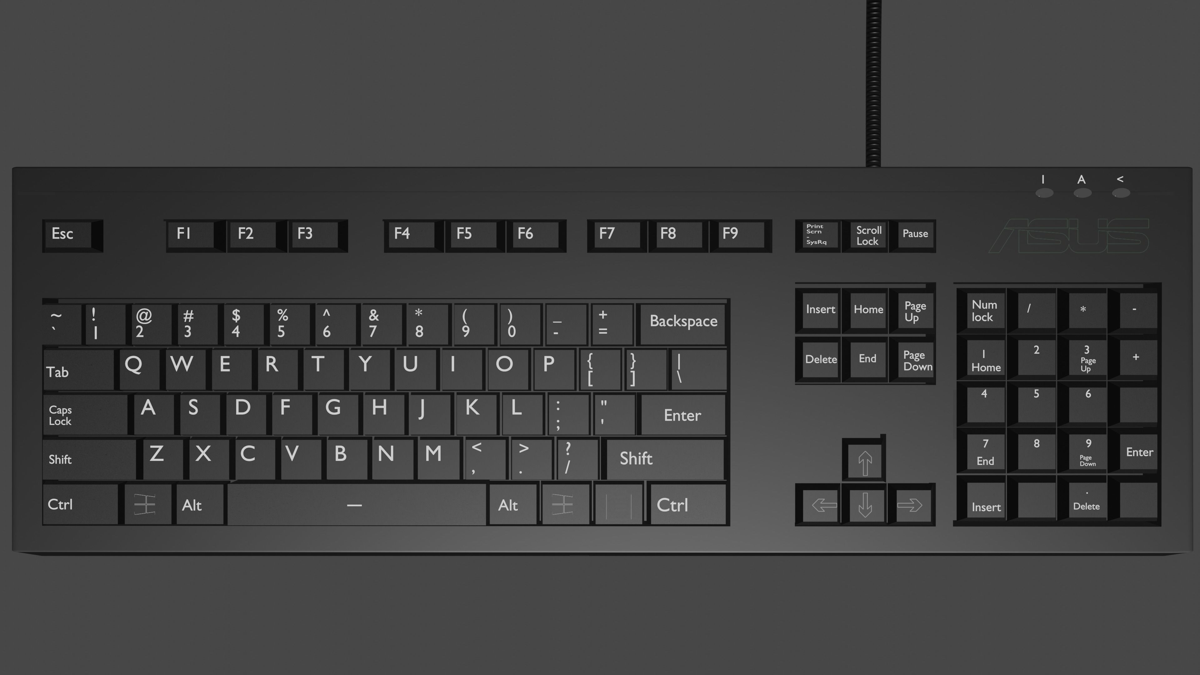 Keyboard Asus Keys Low-poly 3D model_5
