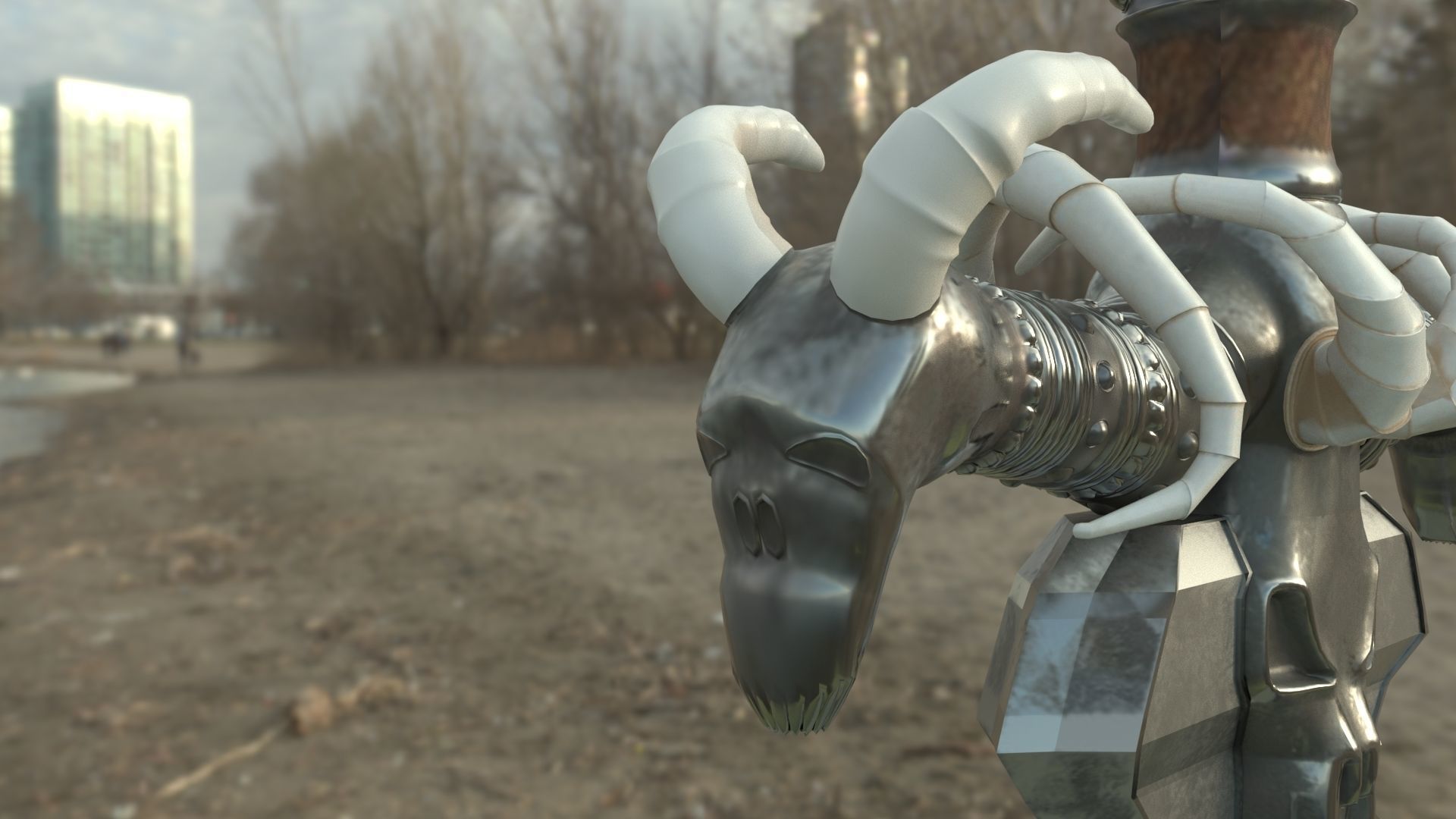 Skull head Sword 3D model_4