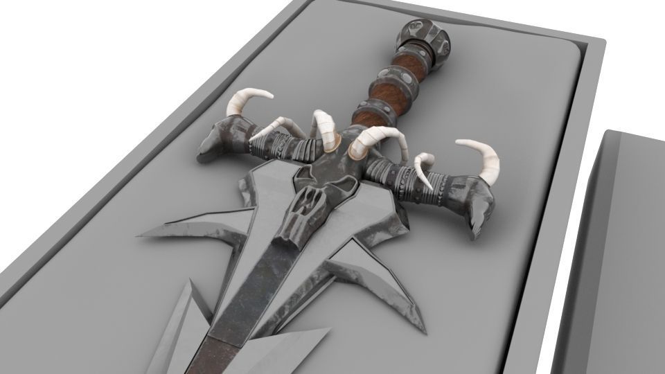 Skull head Sword 3D model_2