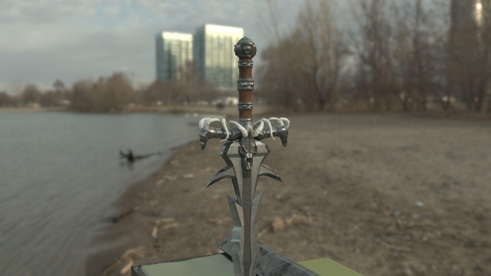 Skull head Sword 3D model_7