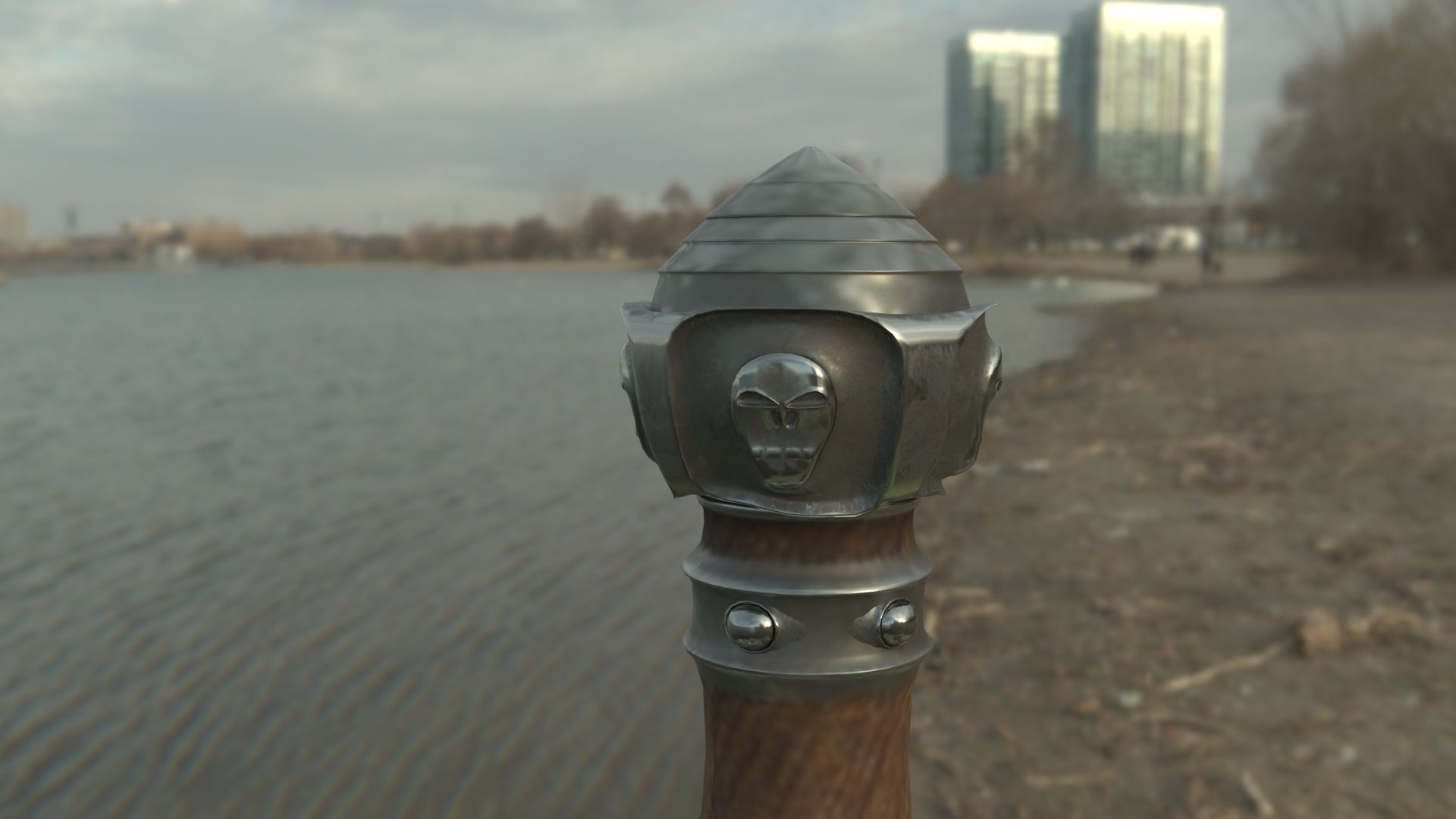 Skull head Sword 3D model_6