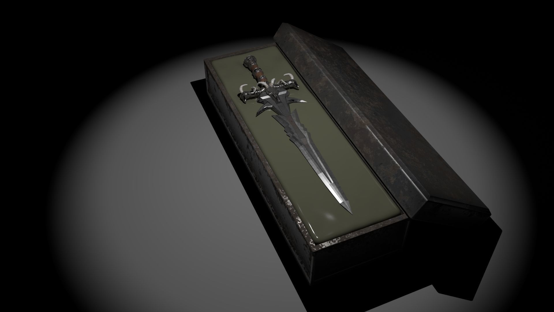 Skull head Sword 3D model_3