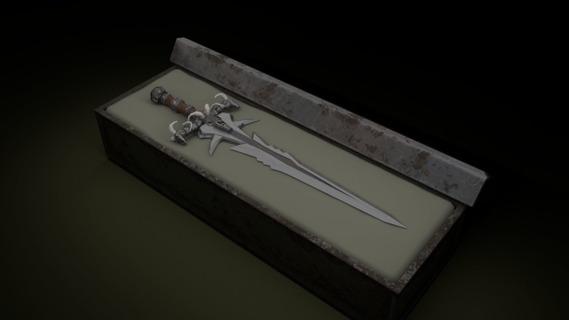 Skull head Sword 3D model_8