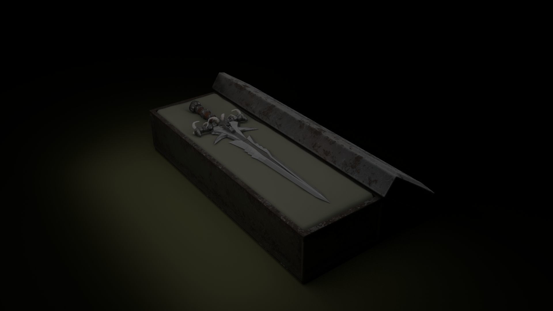 Skull head Sword 3D model_9
