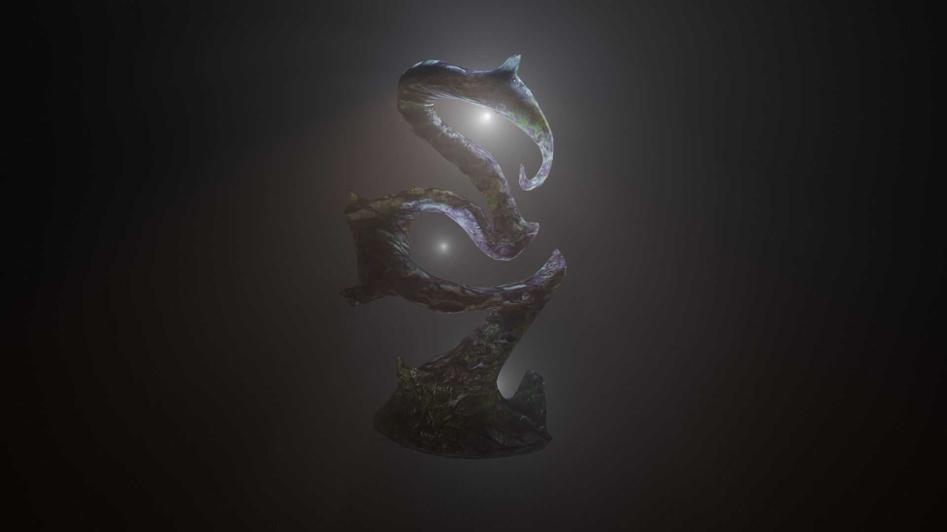 Real Dark tree - low poly version included Low-poly 3D model_15