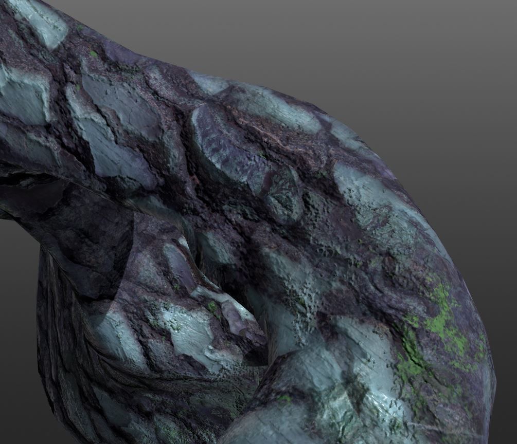 Real Dark tree - low poly version included Low-poly 3D model_1