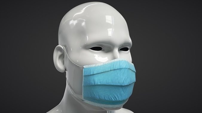 Medical Mask Low-poly 3D model