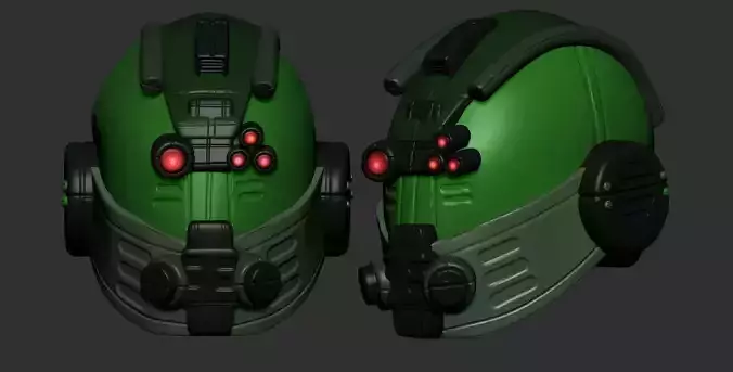 helmet high poly sculpt 3d printable 3D model