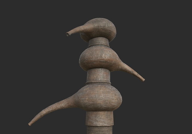 Clay Distillation Cube Low-poly 3D model