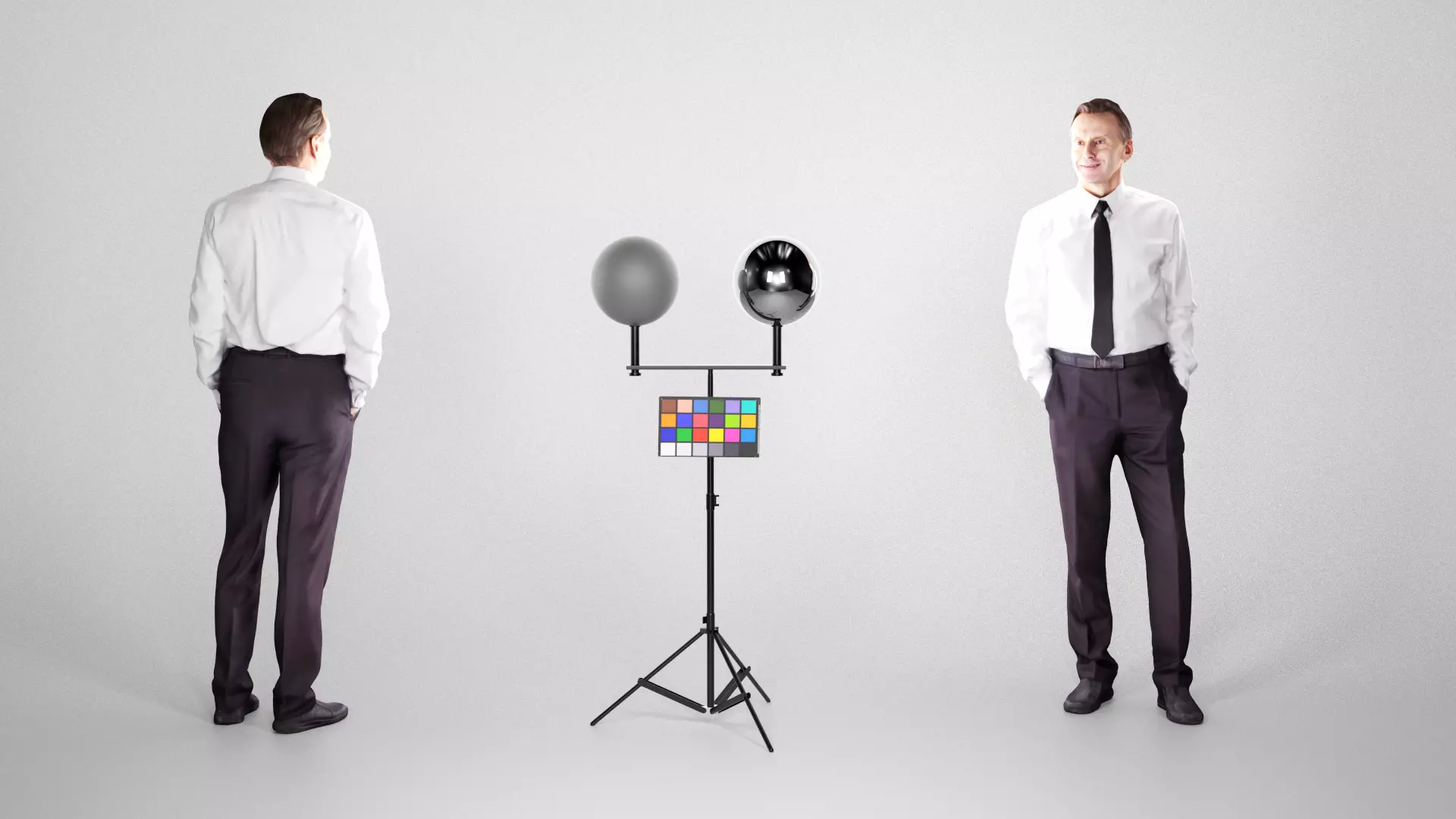 Adult respectable man in a suit 193 Low-poly 3D model_0