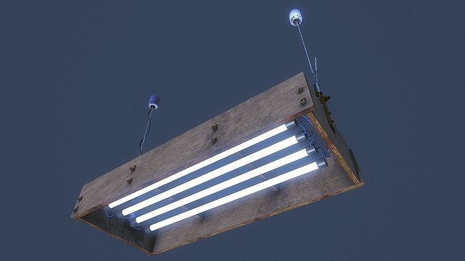 Flood light Low-poly 3D model Top light garages Low-poly 3D model