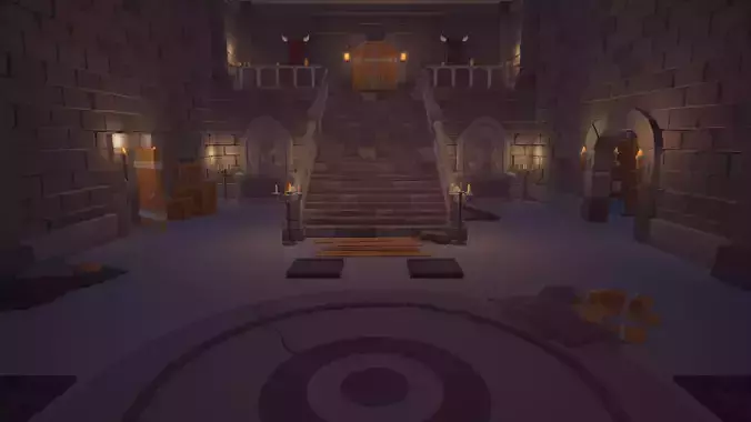 Low Poly Dungeons - 3D Cave Castle Ruins Low-poly 3D model