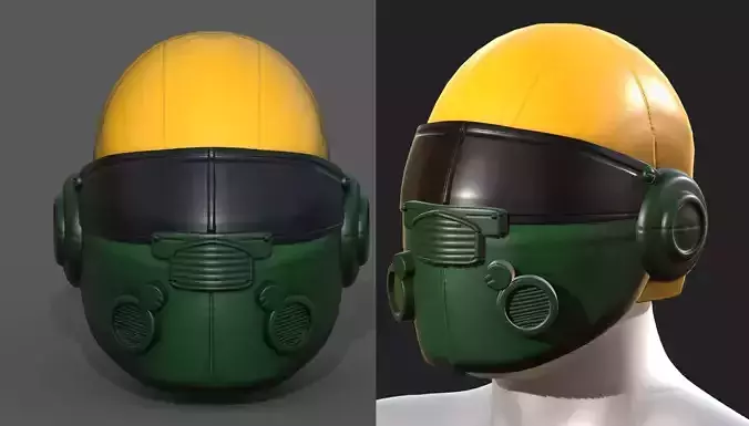 Helmet plastic mask scifi military futuristic 