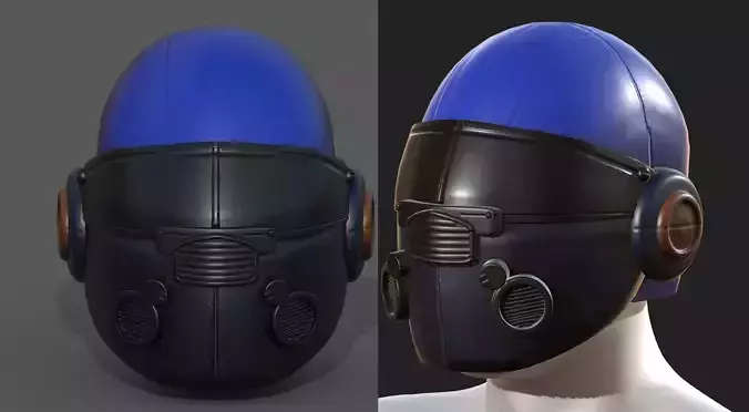 Helmet plastic scifi futuristic 3d model 