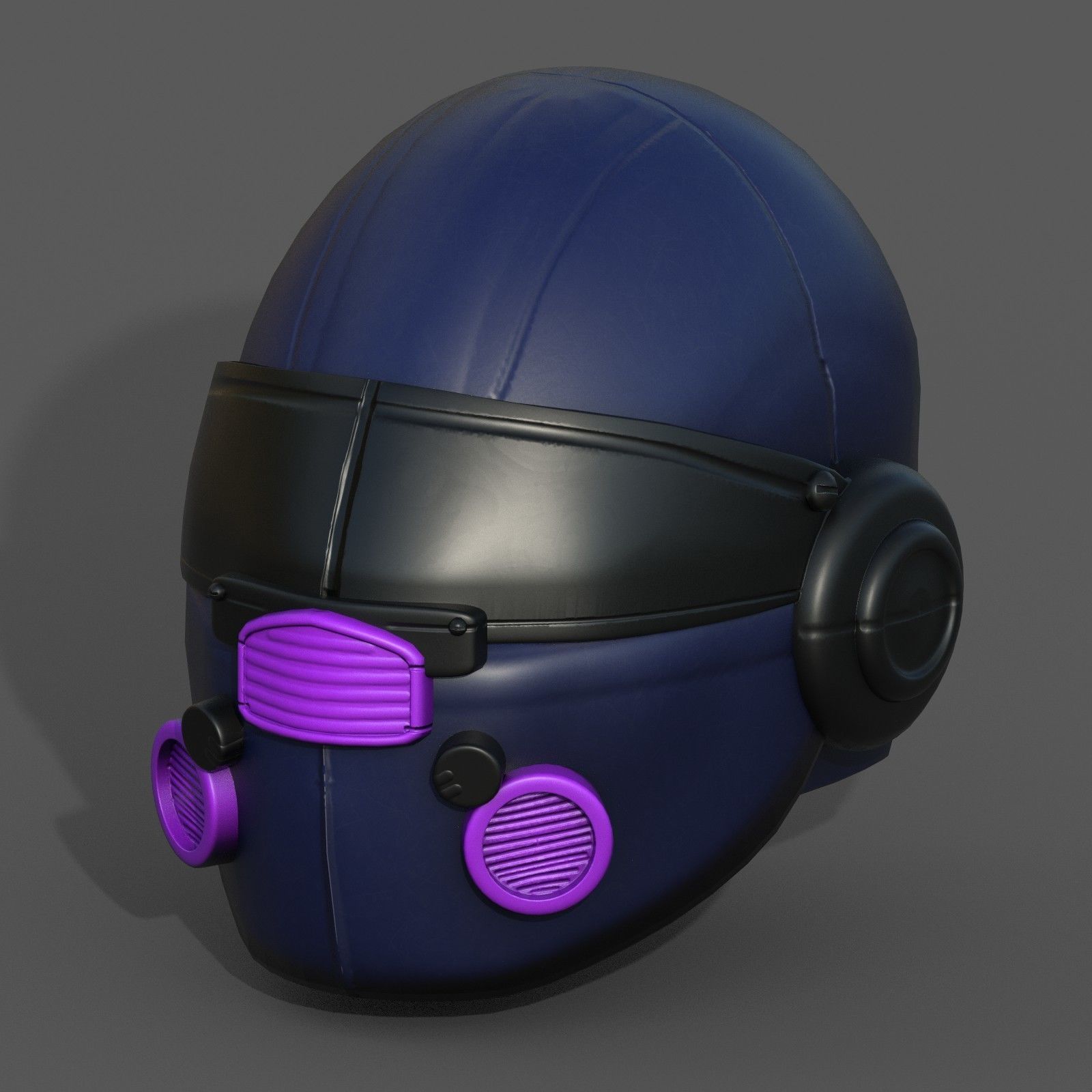 Helmet scifi fantasy futuristic military combat Low-poly 3D model_3