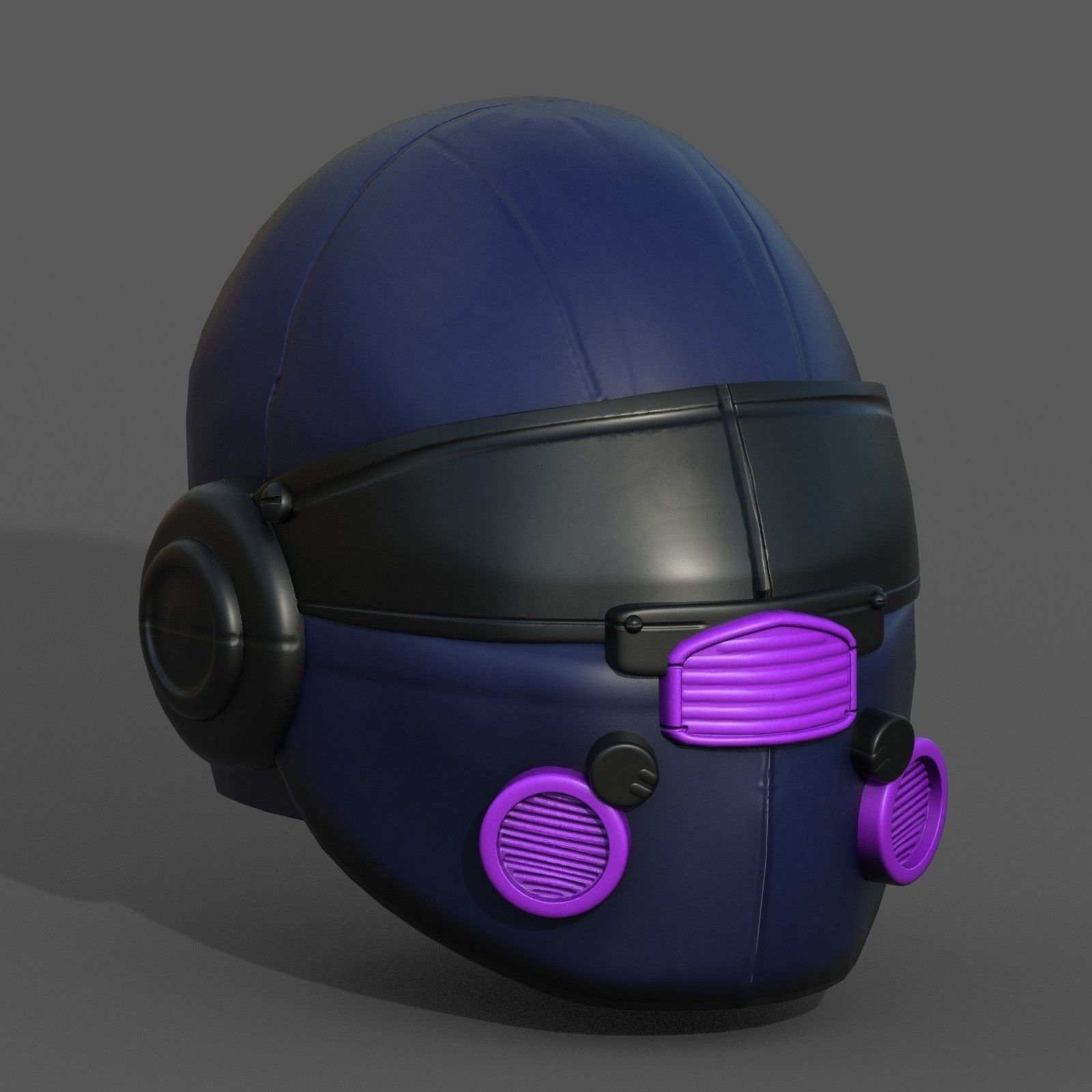 Helmet scifi fantasy futuristic military combat Low-poly 3D model_7