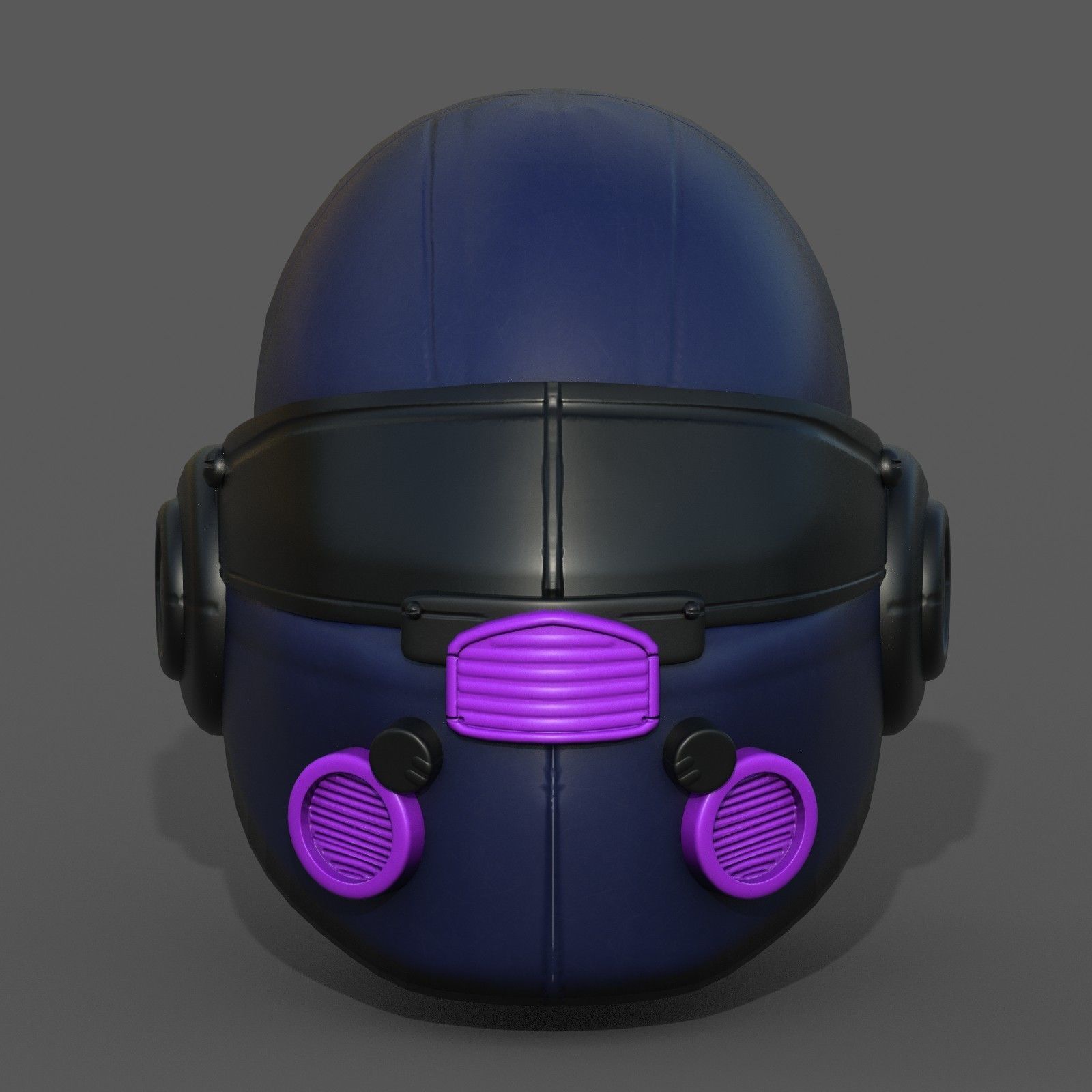 Helmet scifi fantasy futuristic military combat Low-poly 3D model_4