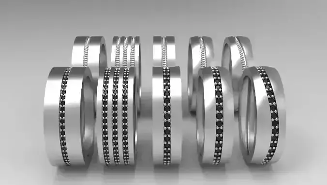 Man Women Wedding Eternity Band Ring