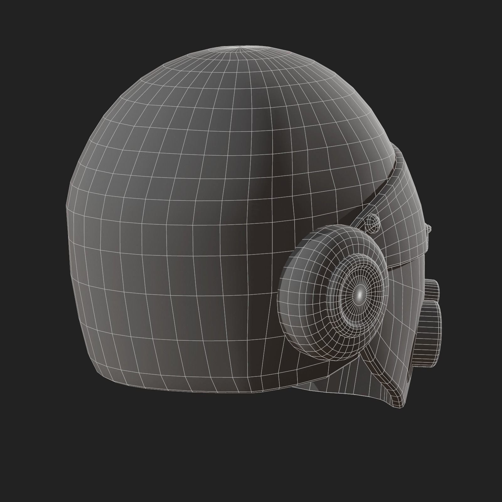 Helmet scifi military combat 3d model low Low-poly 3D model_10