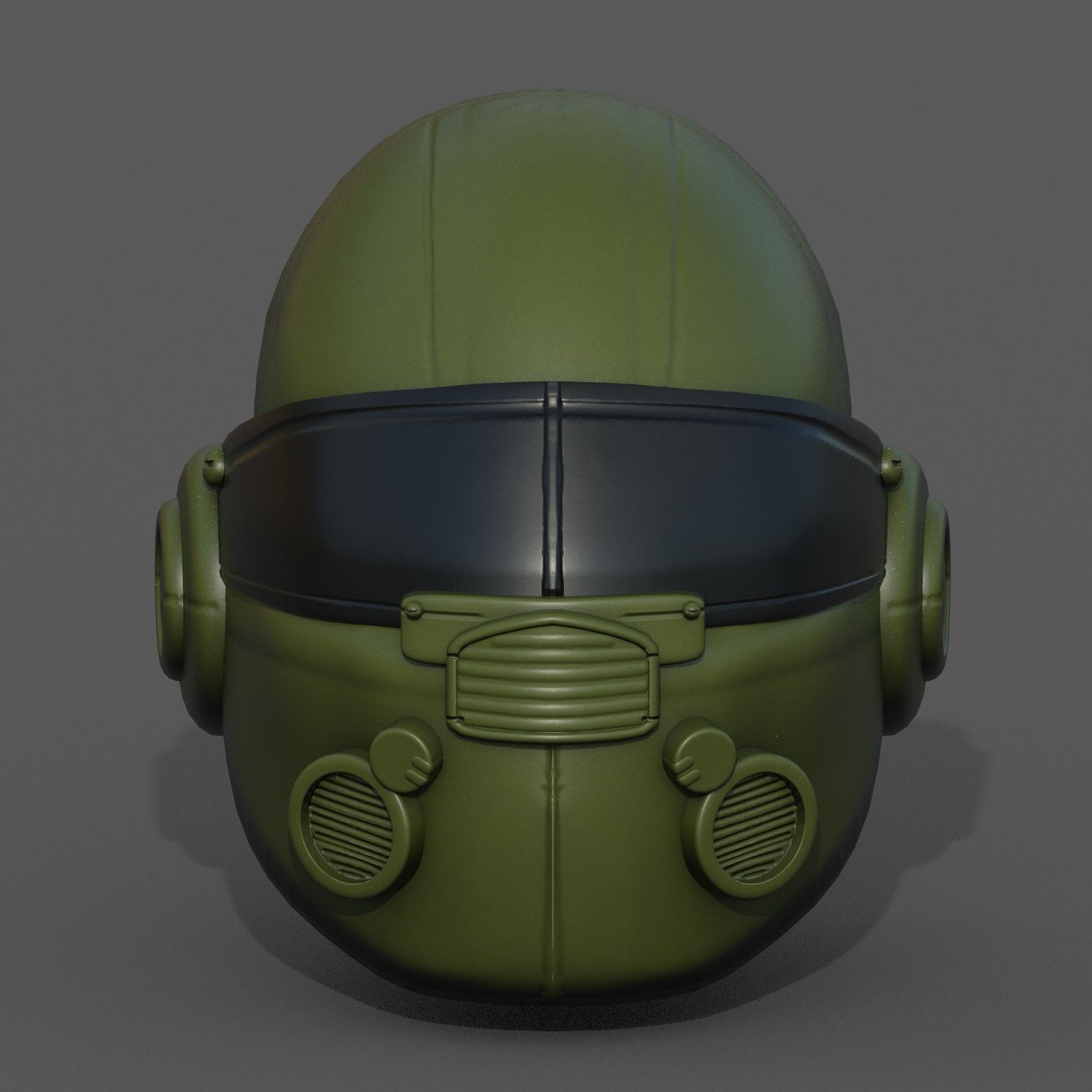 Helmet scifi military combat 3d model low Low-poly 3D model_4