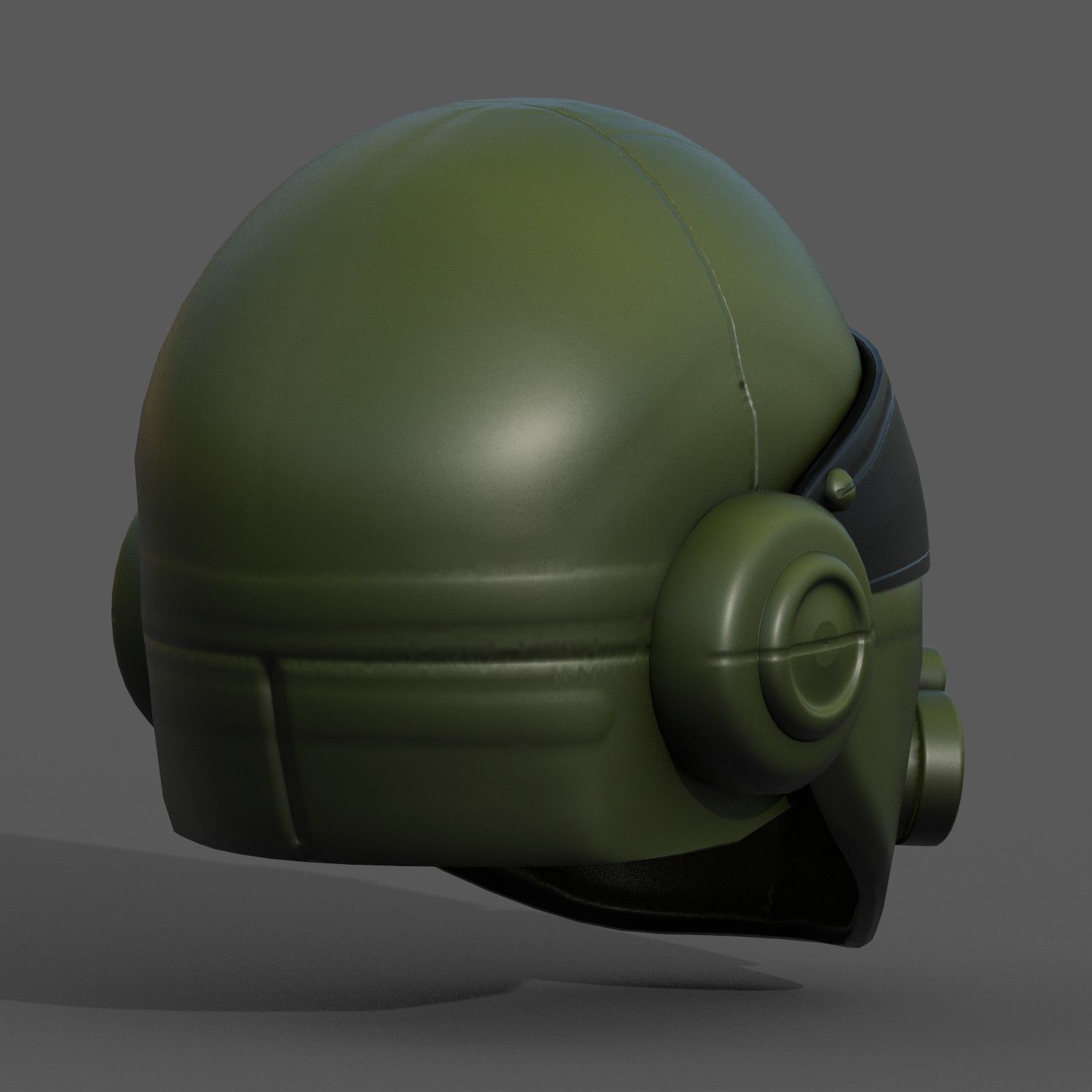 Helmet scifi military combat 3d model low Low-poly 3D model_2