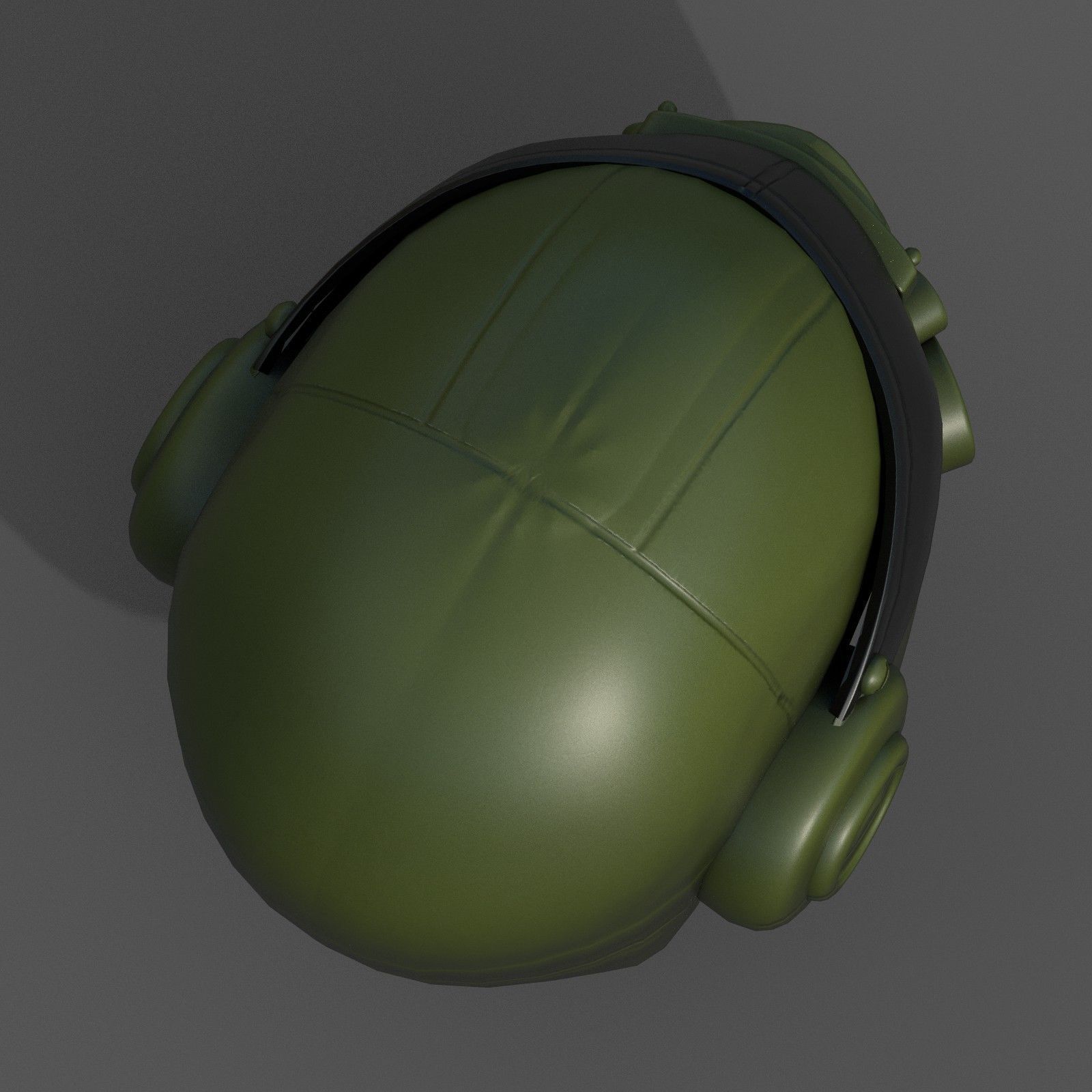 Helmet scifi military combat 3d model low Low-poly 3D model_8
