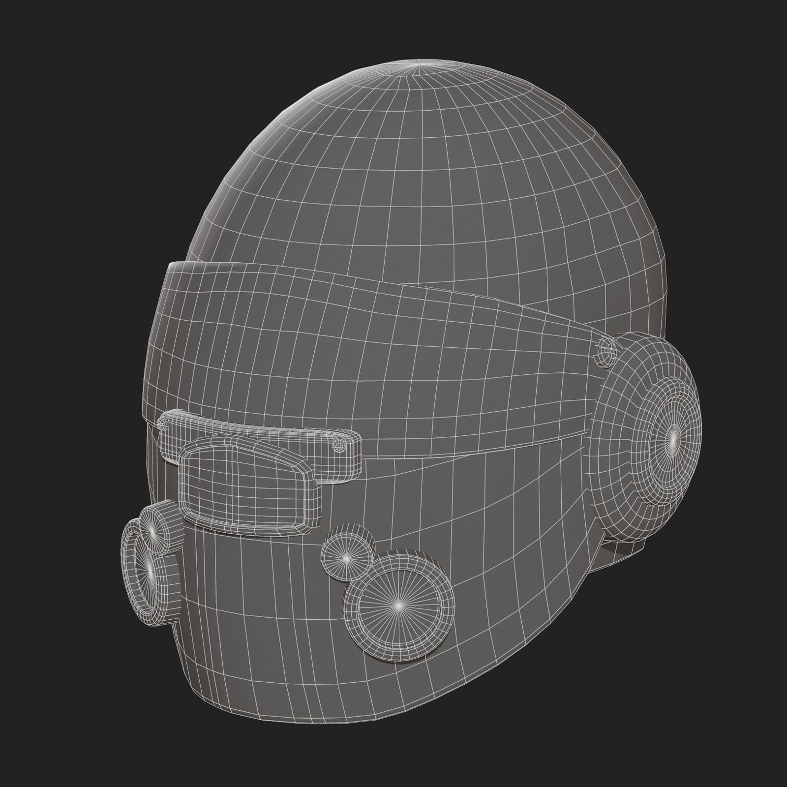 Helmet scifi military combat 3d model low Low-poly 3D model_11