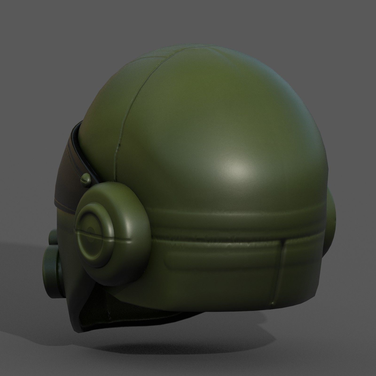 Helmet scifi military combat 3d model low Low-poly 3D model_3