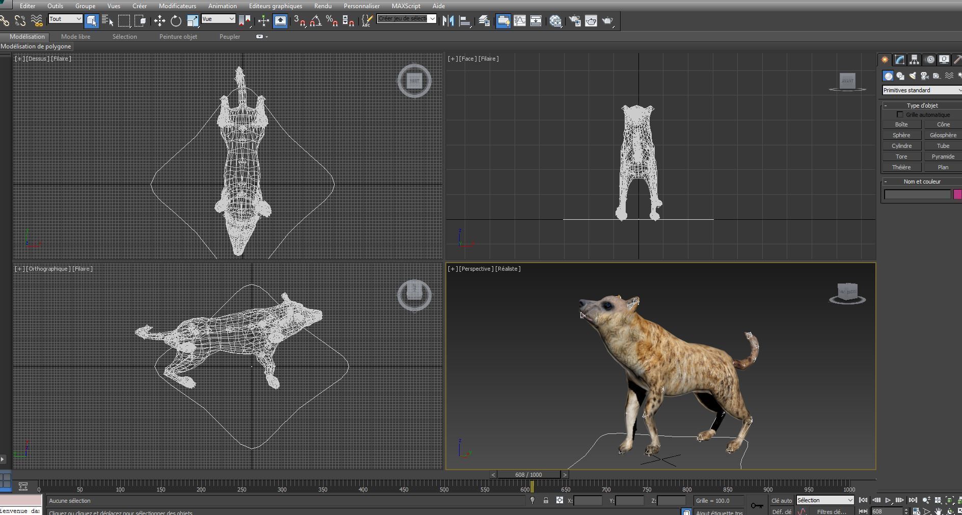 3D hyena rigged animated game ready Low-poly 3D model_17