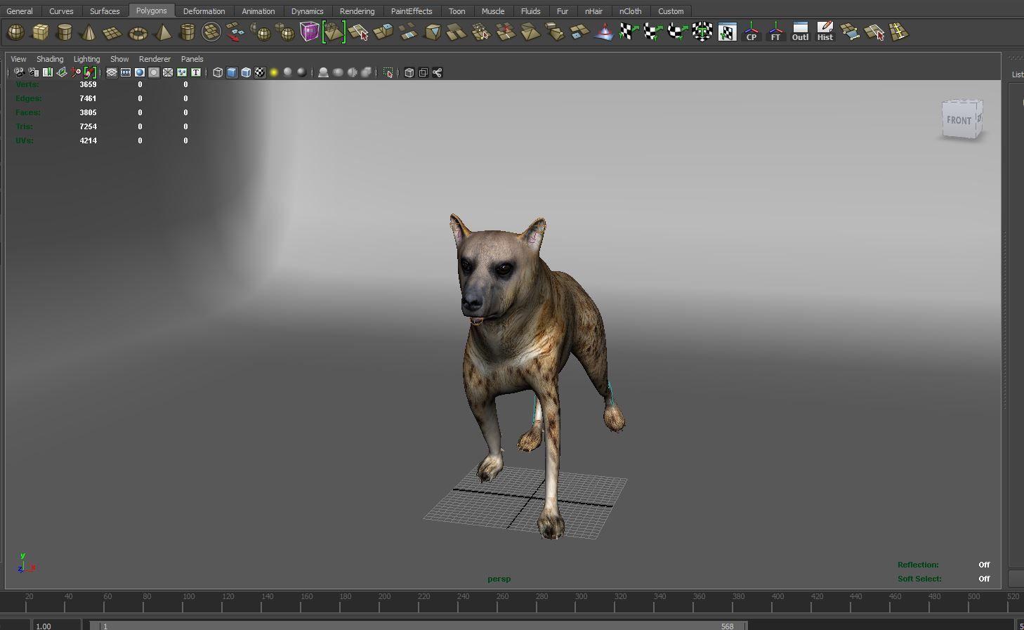 3D hyena rigged animated game ready Low-poly 3D model_18