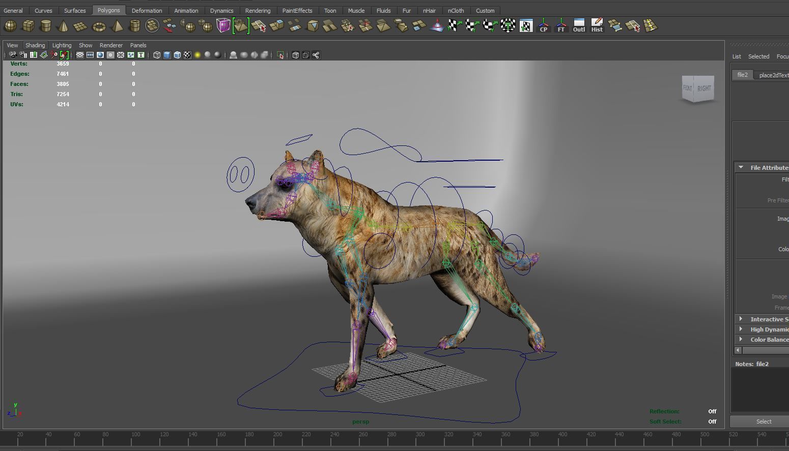 3D hyena rigged animated game ready Low-poly 3D model_20
