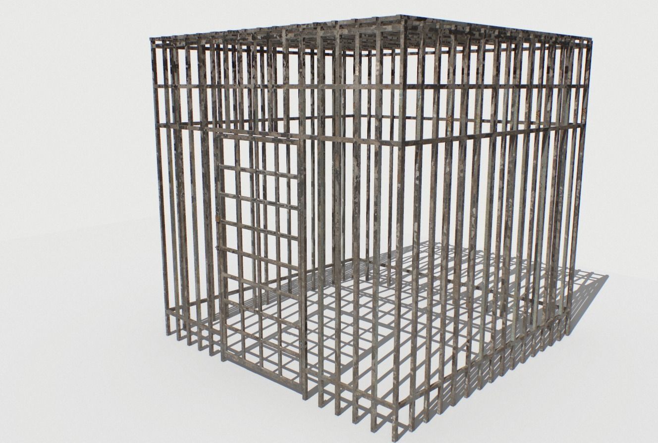 Basement Jail Storage or Cell Pack 1 Low-poly 3D model_12